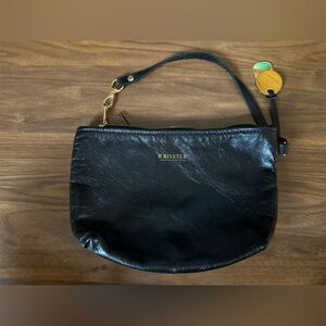 R. RIVETER Black Leather Women's Wristlet Bag
